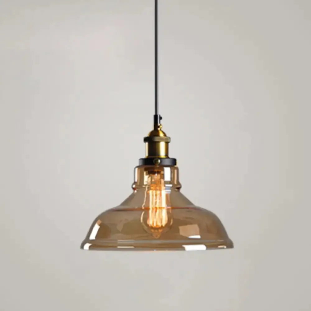 Retro Industrial Glass Pendant Lights for Bars - 1-Light Hanging Fixtures