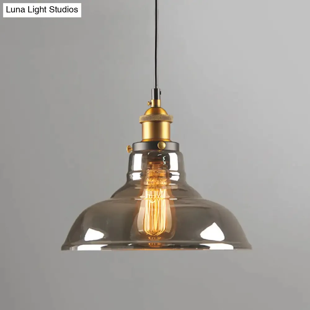 Retro Industrial Glass Pendant Lights for Bars - 1-Light Hanging Fixtures