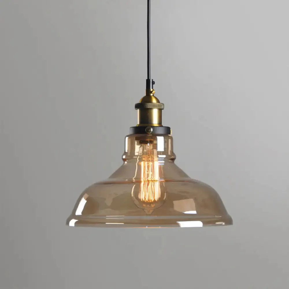 Retro Industrial Glass Pendant Lights for Bars - 1-Light Hanging Fixtures