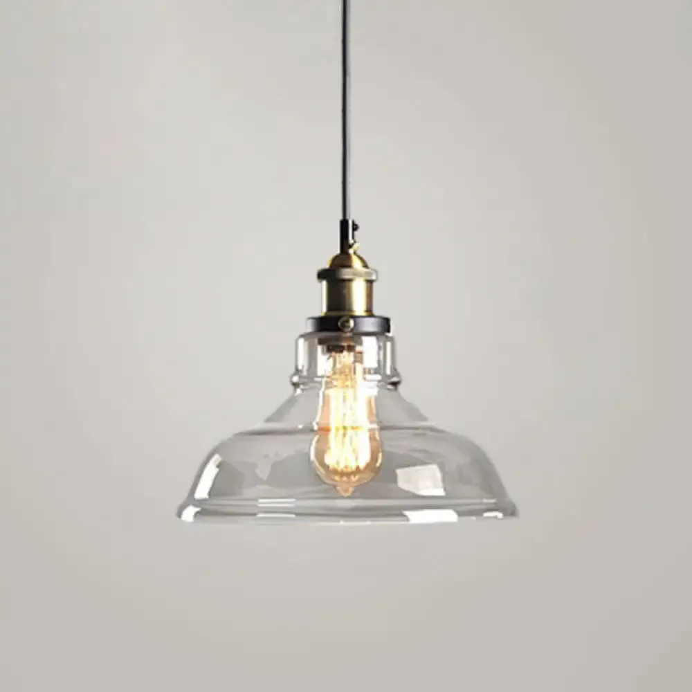 Retro Industrial Glass Pendant Lights for Bars - 1-Light Hanging Fixtures