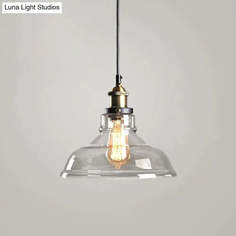 Retro Industrial Glass Pendant Lights for Bars - 1-Light Hanging Fixtures
