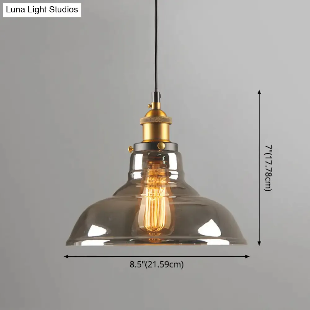 Retro Industrial Glass Pendant Lights for Bars - 1-Light Hanging Fixtures