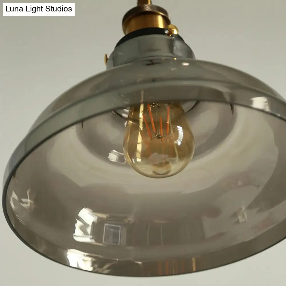 Retro Industrial Glass Pendant Lights for Bars - 1-Light Hanging Fixtures