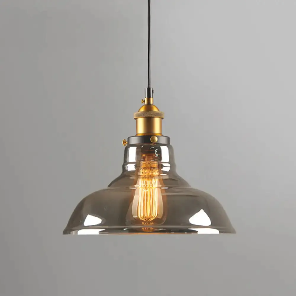 Retro Industrial Glass Pendant Lights for Bars - 1-Light Hanging Fixtures