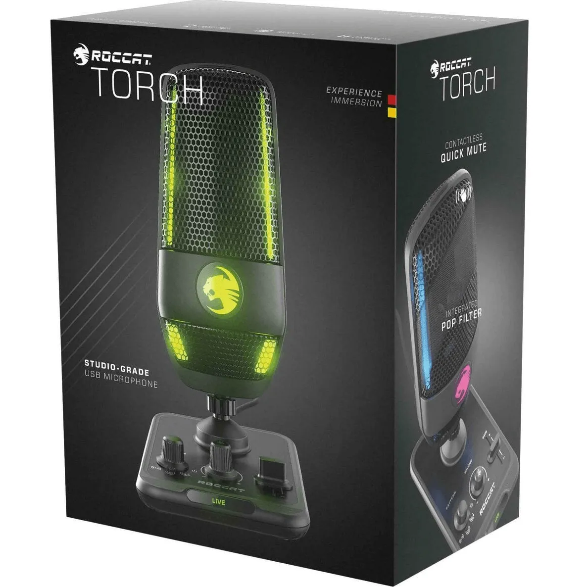 Roccat Torch Studio-Grade Microphone USB Streaming RGB