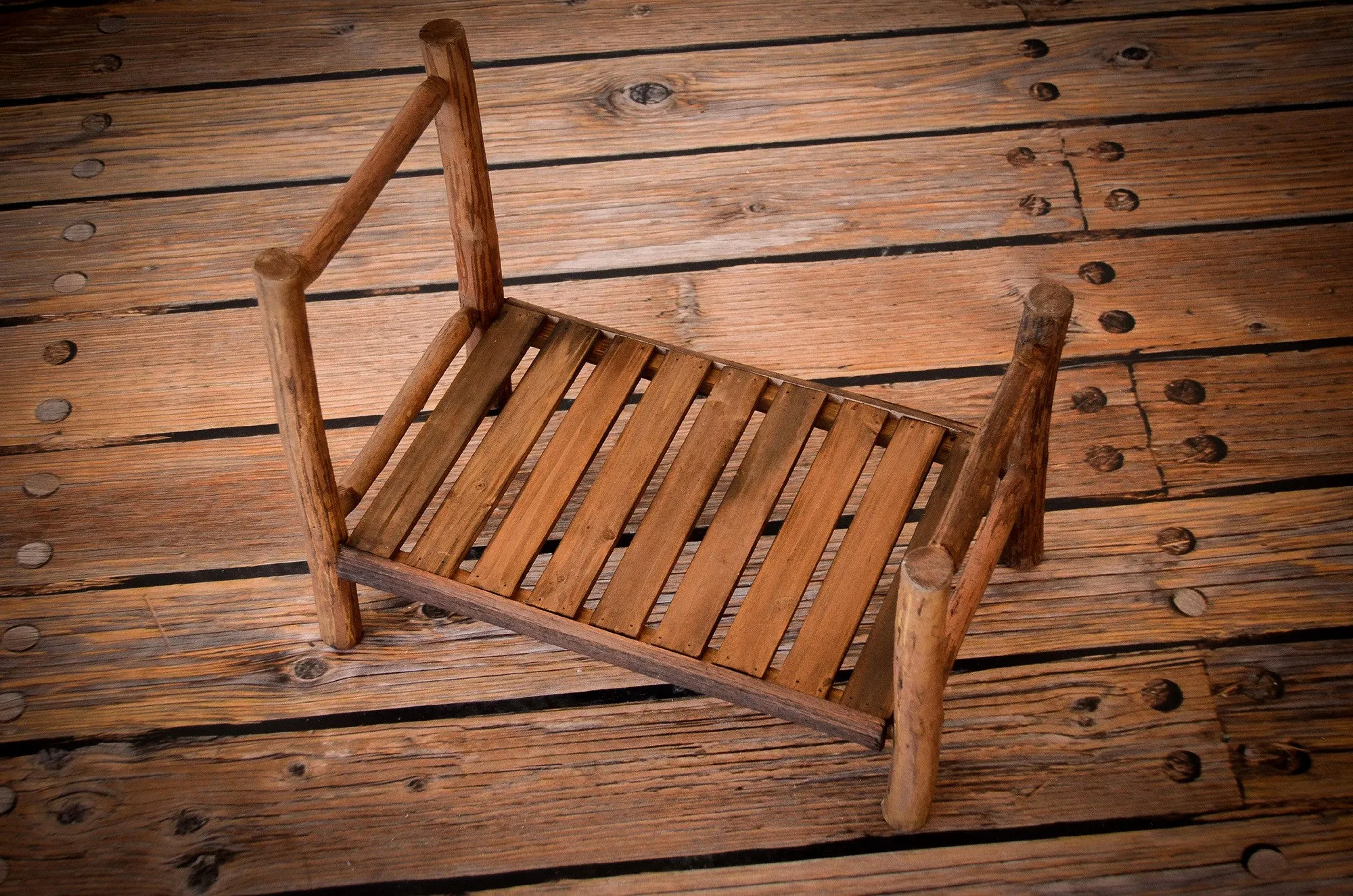 Rustic Bed - Plain Headboard