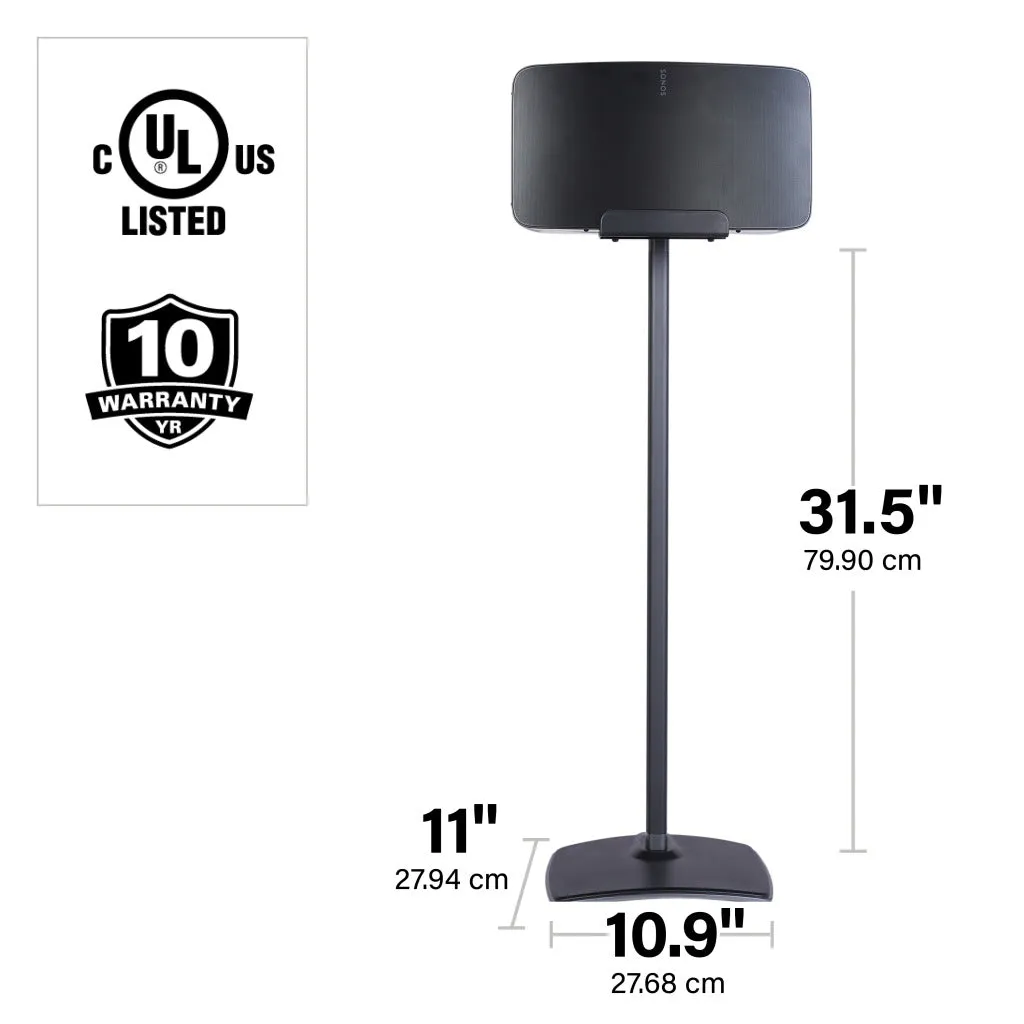 Sanus WSS52 Speaker Stand for Sonos Five and Play: 5 Speakers