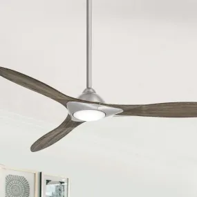 Sleek LED 60" Smart Ceiling Fan with Remote, Brushed Nickel