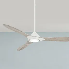 Sleek LED 60" Smart Ceiling Fan with Remote, Flat White