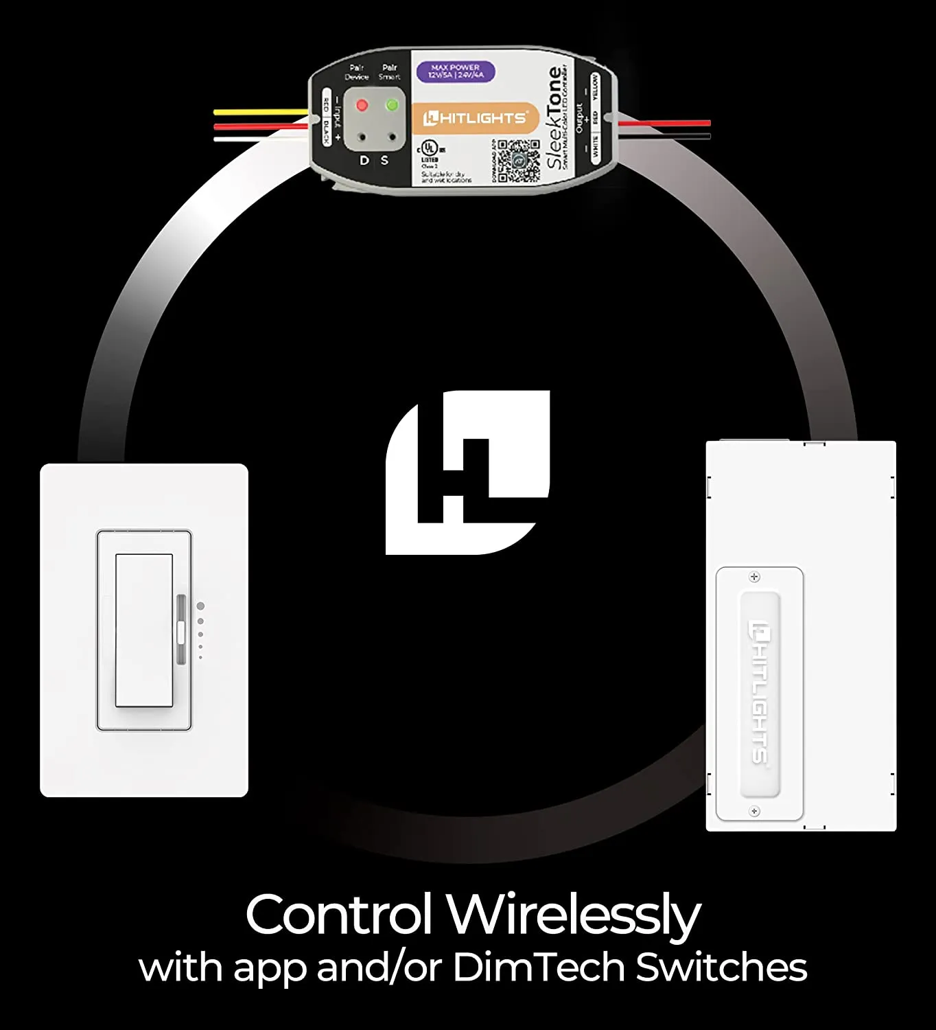 SleekTone CV, 12-24V DC RF/ Smart LED Controller, Tunable White