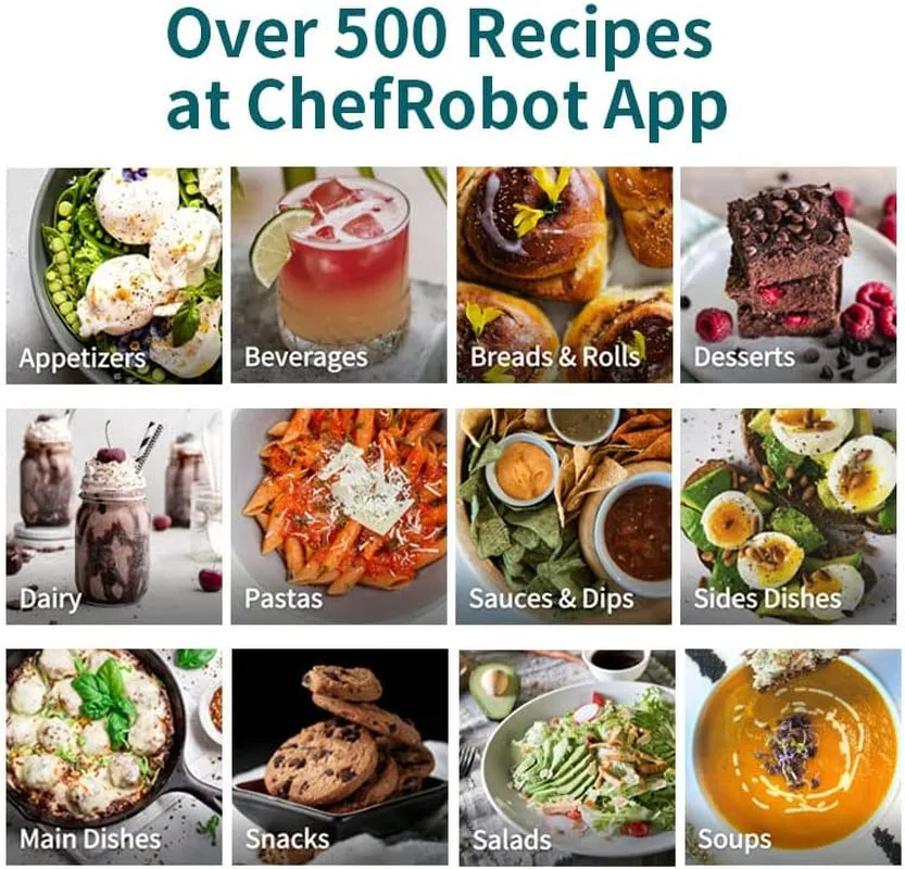 Smart Food Processor Ultracook All-In-One Auto Cooking Machine,3.5L Capacity,600  Online Recipes, Built-In Scale, 7 Inch TFT Screen, Self-Cleaning