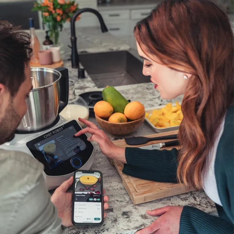 Smart Food Processor Ultracook All-In-One Auto Cooking Machine,3.5L Capacity,600  Online Recipes, Built-In Scale, 7 Inch TFT Screen, Self-Cleaning