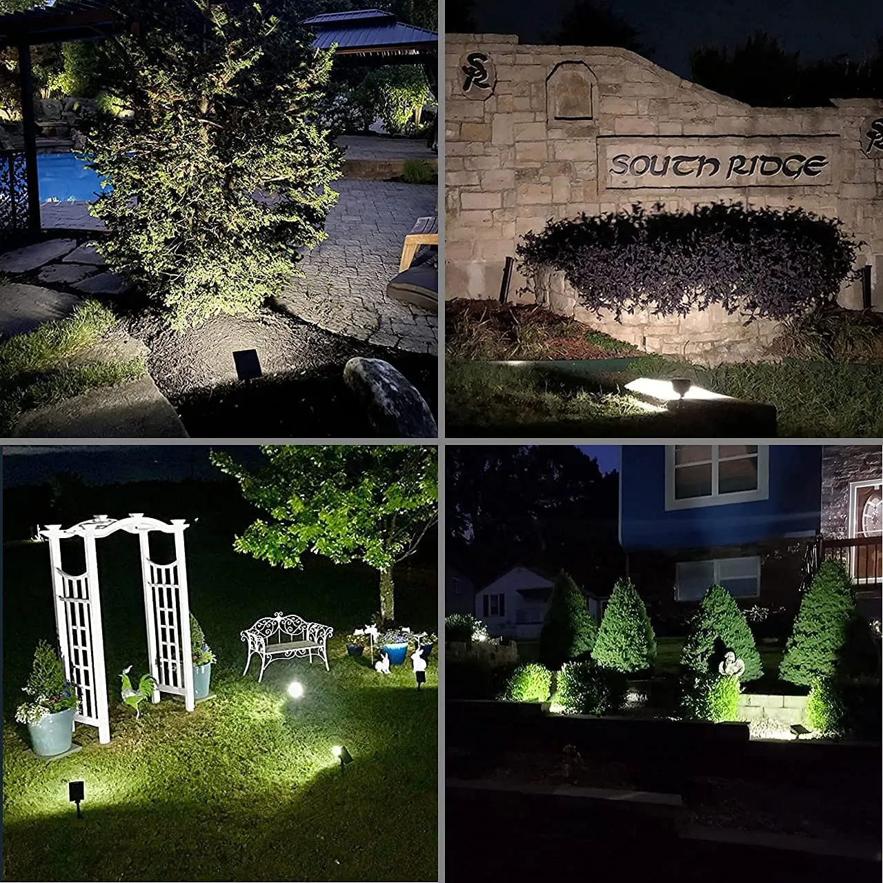 Solar Outdoors Wireless Waterproof Landscape Spotlights