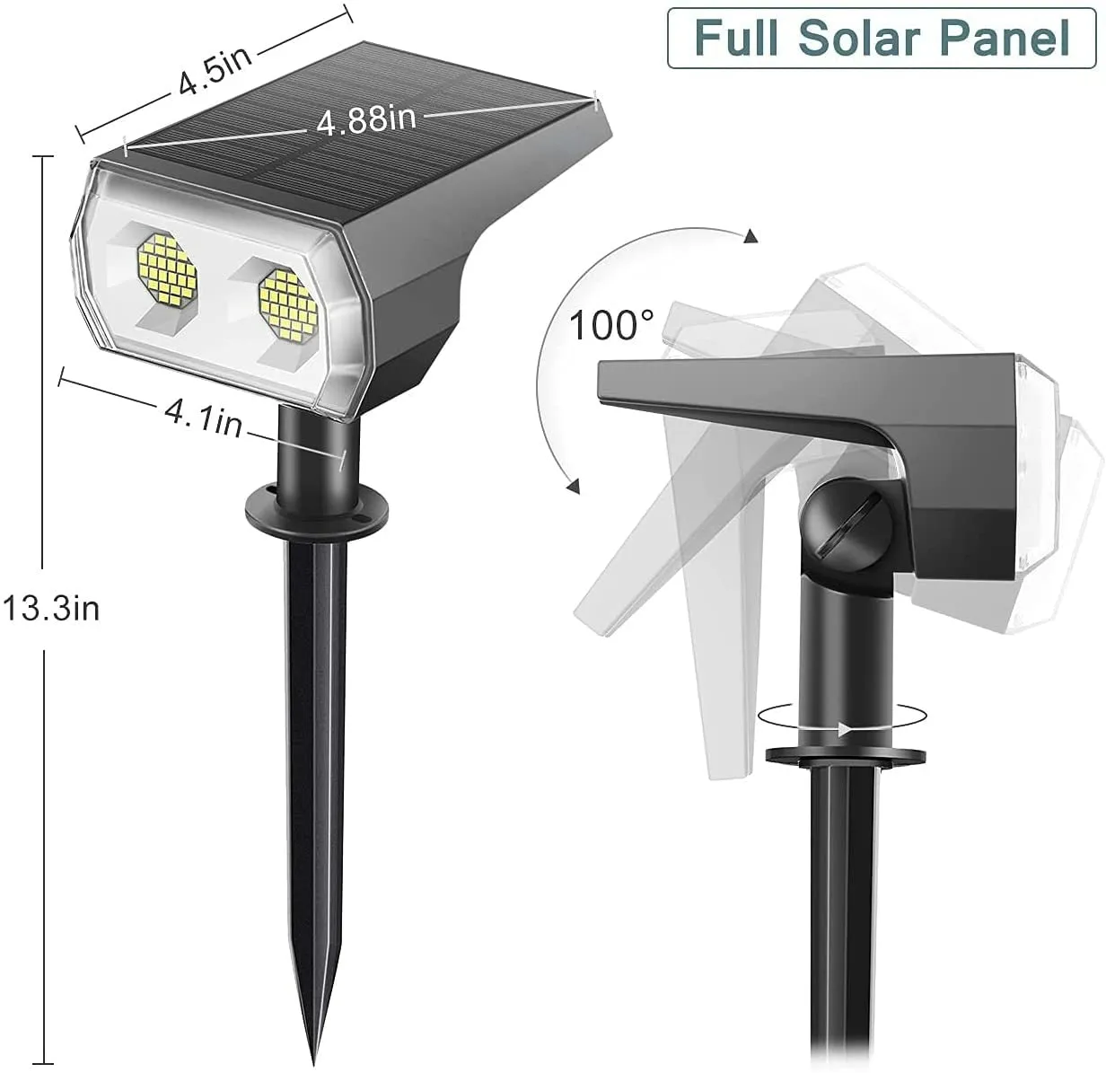 Solar Outdoors Wireless Waterproof Landscape Spotlights