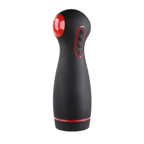 Tight Squeez Deluxe Multi-function Stroker with Voice - Black/Red