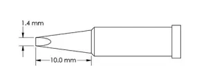 TIP, CHSL, 1.4X10.0MM, 40D, GT4, 10 PK