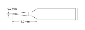 TIP, CONI, SHP, 0.2X15.0MM, GT6, 10 PK