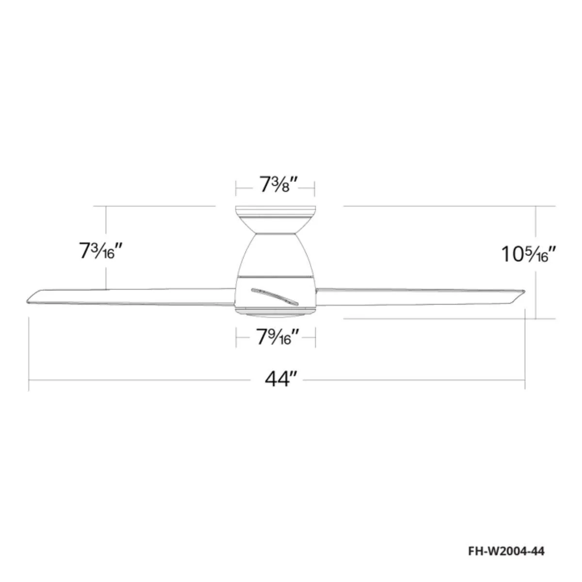 Tip Top 44 Inch Matte Black LED 2700K Smart Ceiling Fan