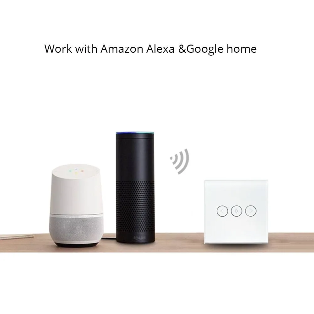 Tuya EU WiFi LED Dimmer Switch 220V Dimming Panel Switch Connected To Alexa Google Home Voice Control Dimmer For LED Lamps IFTTT
