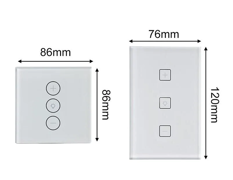 Tuya EU WiFi LED Dimmer Switch 220V Dimming Panel Switch Connected To Alexa Google Home Voice Control Dimmer For LED Lamps IFTTT