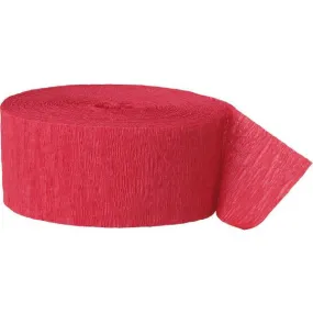 UNIQUE - Red Crepe Paper Streamers - 81 Feet Long