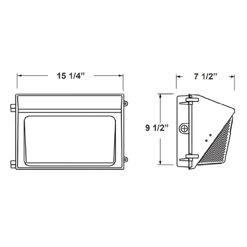 Westgate WMXE 45W/65W/84W Outdoor LED Wall Pack with Photocell & Emergency Backup