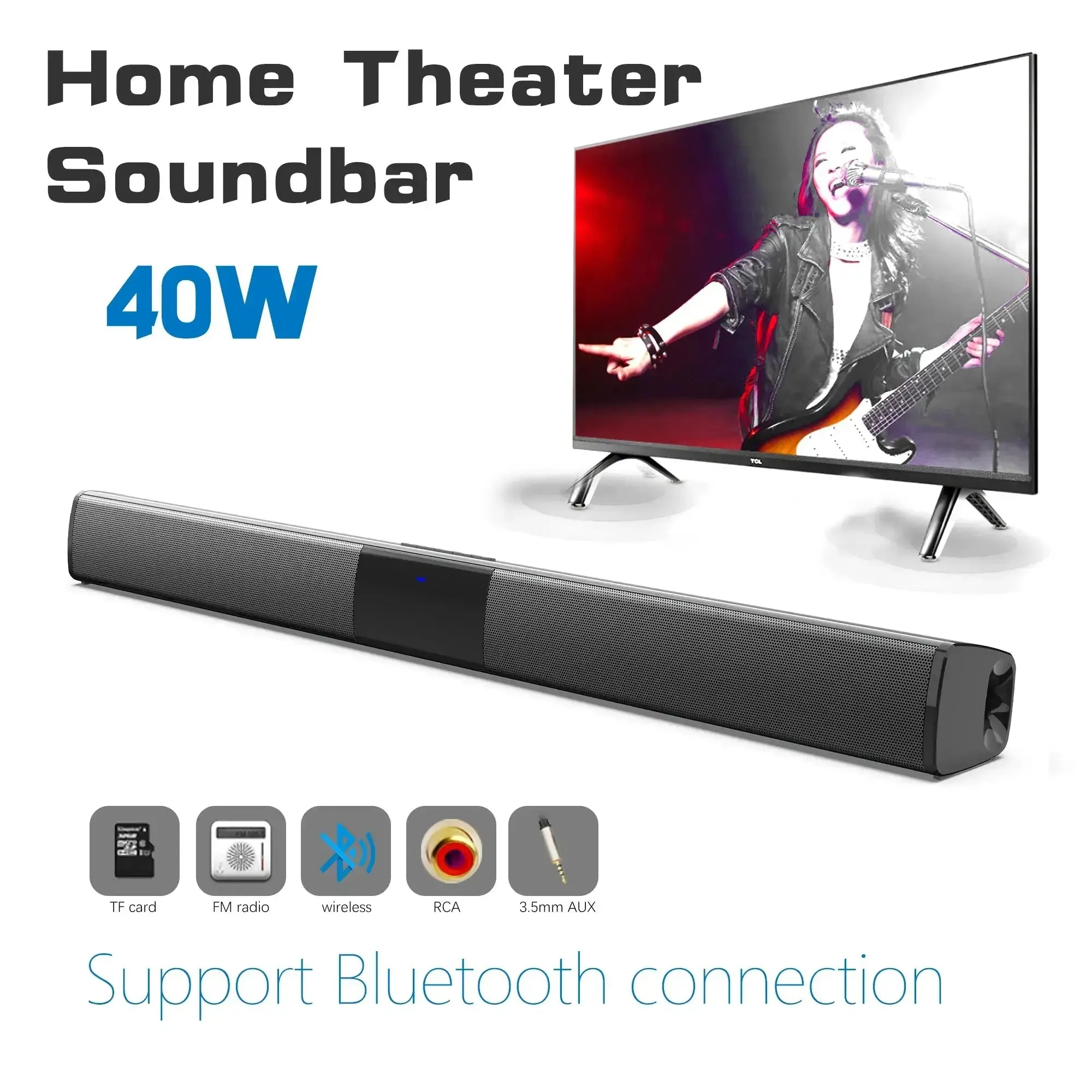 Wireless Bluetooth Sound Bar Speaker System Super Power Sound Speaker Wired Wireless Surround Stereo Home Theater TV Projector