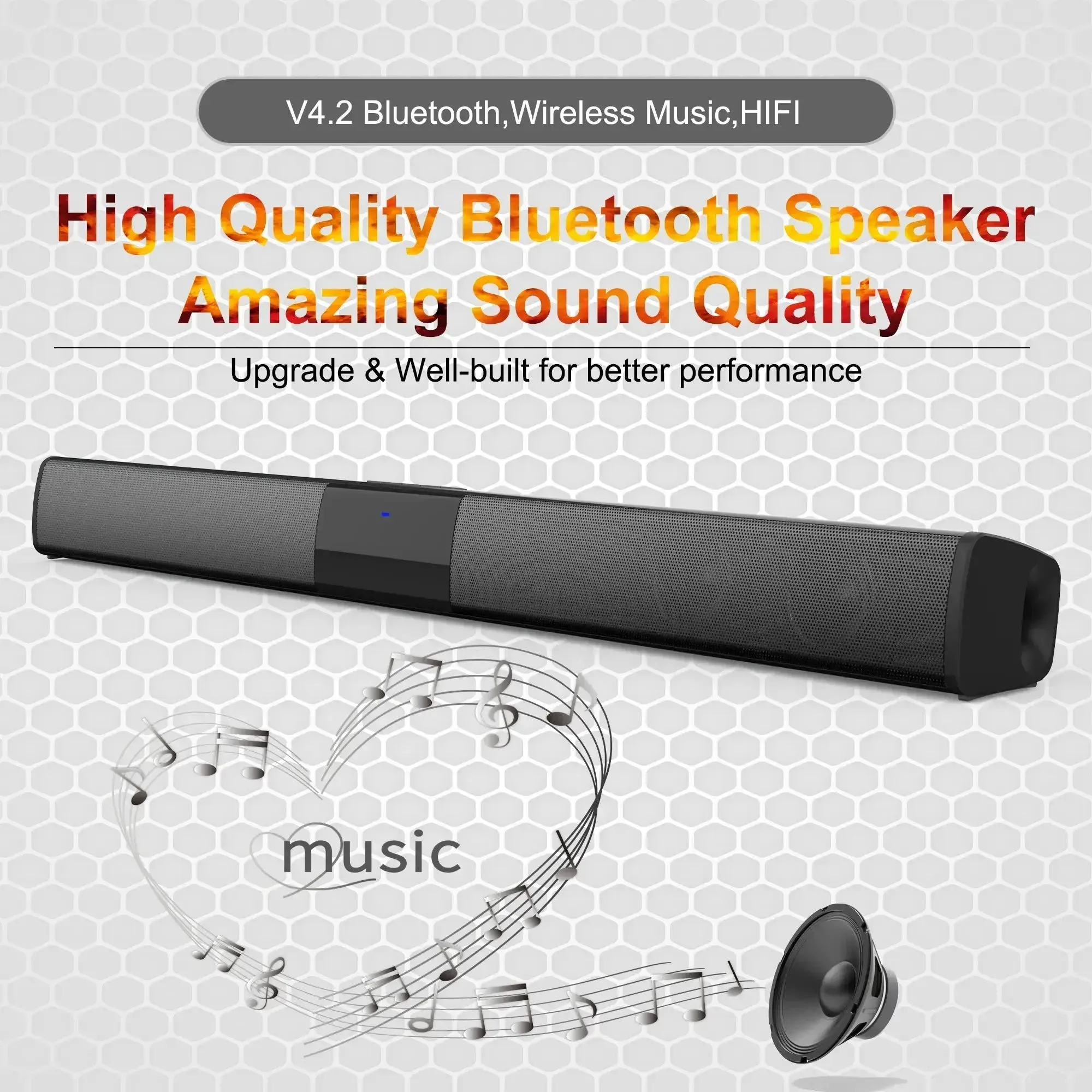 Wireless Bluetooth Sound Bar Speaker System Super Power Sound Speaker Wired Wireless Surround Stereo Home Theater TV Projector