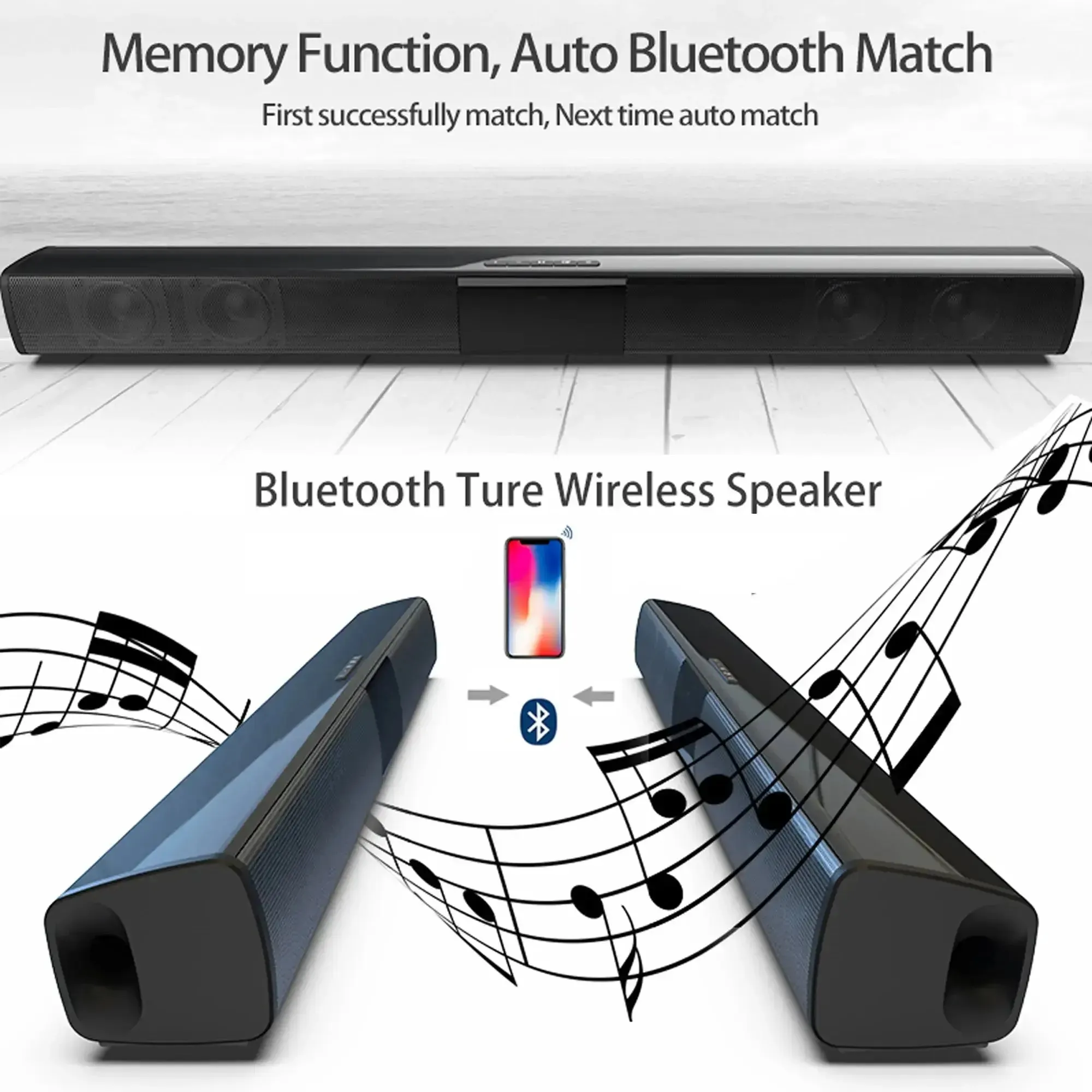 Wireless Bluetooth Sound Bar Speaker System Super Power Sound Speaker Wired Wireless Surround Stereo Home Theater TV Projector