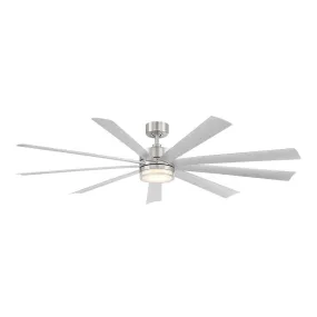 Wynd XL 72 Inch Stainless Steel Windmill LED Smart Ceiling Fan