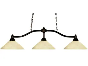 Z-Lite Chance Angle Golden Mottle Pool Table Light