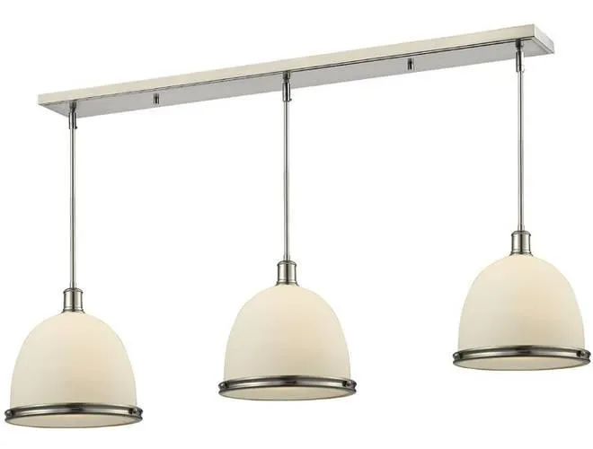 Z-Lite Mason Matte Opal & Brushed Nickel Light