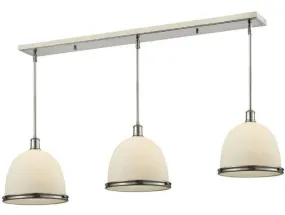 Z-Lite Mason Matte Opal & Brushed Nickel Light