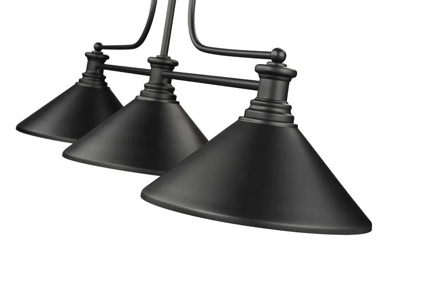 Z-Lite Melange Matte Black with Matte Black Shade