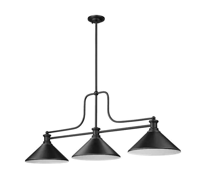 Z-Lite Melange Matte Black with Matte Black Shade