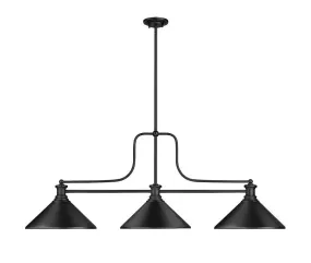 Z-Lite Melange Matte Black with Matte Black Shade