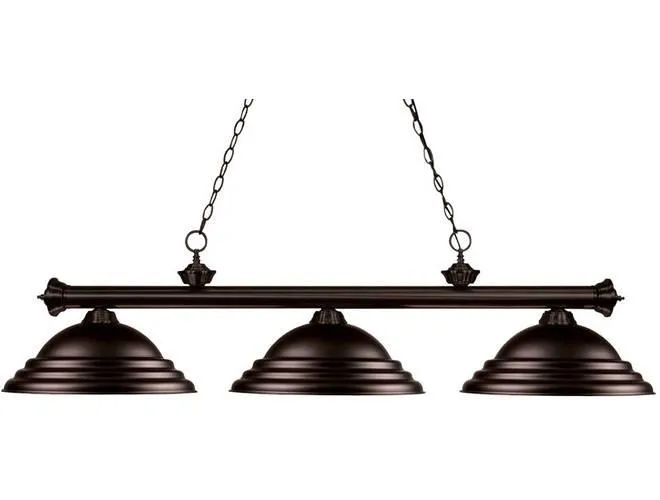 Z-Lite Riviera Bronze Stepped Pool Table light