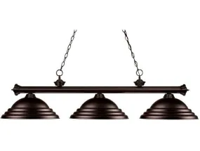 Z-Lite Riviera Bronze Stepped Pool Table light