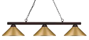 Z-Lite Shooter Bronze with Satin Gold Shades
