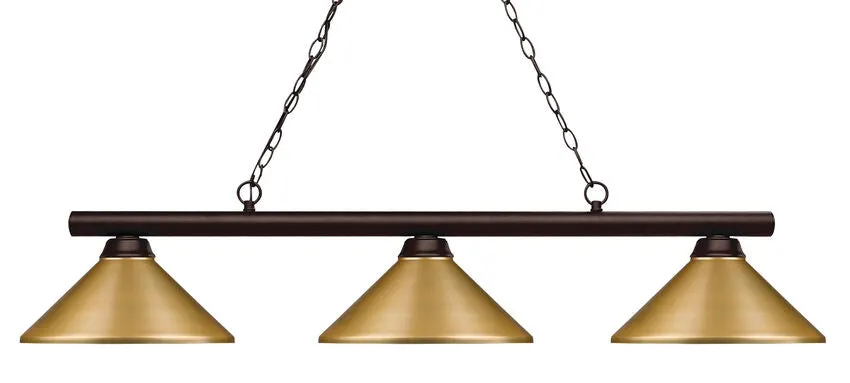 Z-Lite Shooter Bronze with Satin Gold Shades